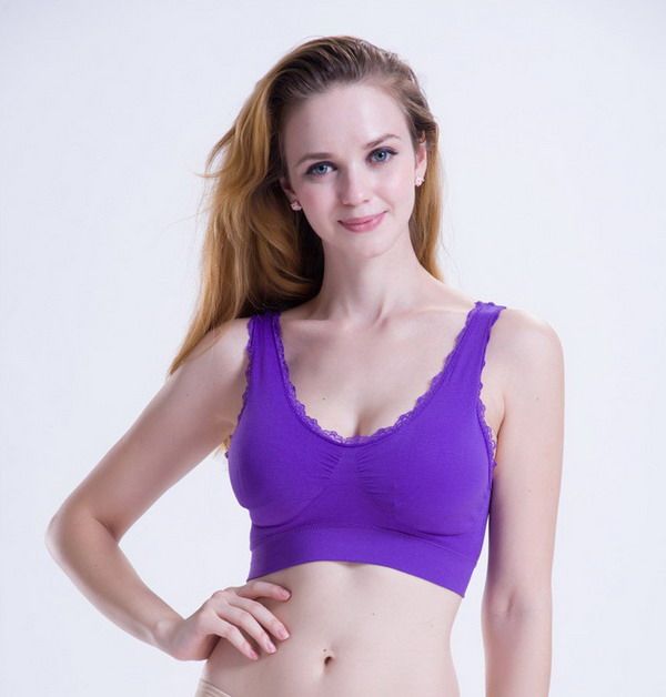 Sexy Sports Lace Design Lady Pads Seamless Soutiens-gorge Colorés Tops Deux-double Body Shaper Push Up Poitrine Ahh soutien-gorge
