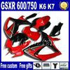 Carenature per stampaggio ad iniezione per carenatura SUZUKI GSX-R 600/750 2006 2007 giallo blu Corona parti moto K6 GSXR 600 750 06 07 NT1