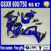 スズキフェアリング用の射出成形フェアリングキットK6 GSXR 600/750 06 07 GSXR 600 GSXR 750 2006 2007ラッキーストライクMotobike Parts