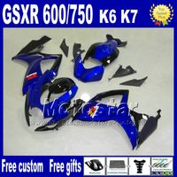 Kit di carenti ABS iniezione per suzuki Fairing GSX-R 600/750 2006 2007 Black Blue Motorcycle Parts K6 GSXR 600 750 06 07 NT4