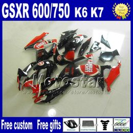 Injection Moulding fairing kit for SUZUKI fairings K6 GSXR 600/750 06 07 GSXR 600 GSXR 750 2006 2007 LUCKY STRIKE motobike parts