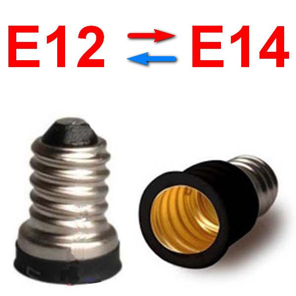E12 To E14 To E12 Screw Base Holder Socket Converter Adapter For Candle