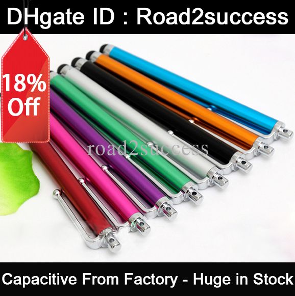 Capacitive Metal Stylus Touch Pen for ipad iphone itouch playbook tablet pc Free DHL Fedex