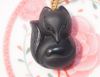 Manual sculpture natural obsidian pendant. Small (fox).. 33 x34x13mm lucky necklace pendant
