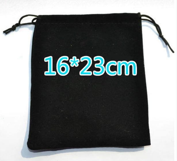 Wysyłka Wysokiej jakości duże czarne czarne 1623 cm aksamitne torby biżuterii Naszyjnik Data kablowe torby kablowe