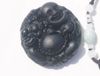 Ręczna rzeźba naturalny obsydianowy wisiorek amuletu. (Odtwórz dzielne). 47 x15mm Naszyjnik Wisiorek