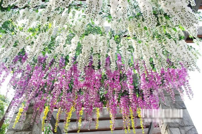 2017 Hot Sale Silk Flower Artificial Flower Wisteria Vine Rattan For ...