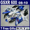 Kuip kit voor SUZUKI 08 09 10 GSX-R 600/750 K8 2008 2009 2010 GSXR 750 GSXR 600 Corona ABS stroomlijnkappen set