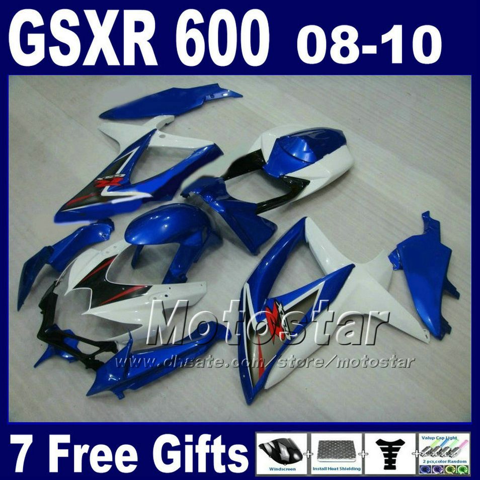 Road Racing Peças de Motocicleta para 2008 2009 2010 Suzuki GSX-R600 / 750 K8 Feeterias GSXR 600 750 08 09 10 Kit de carroceria