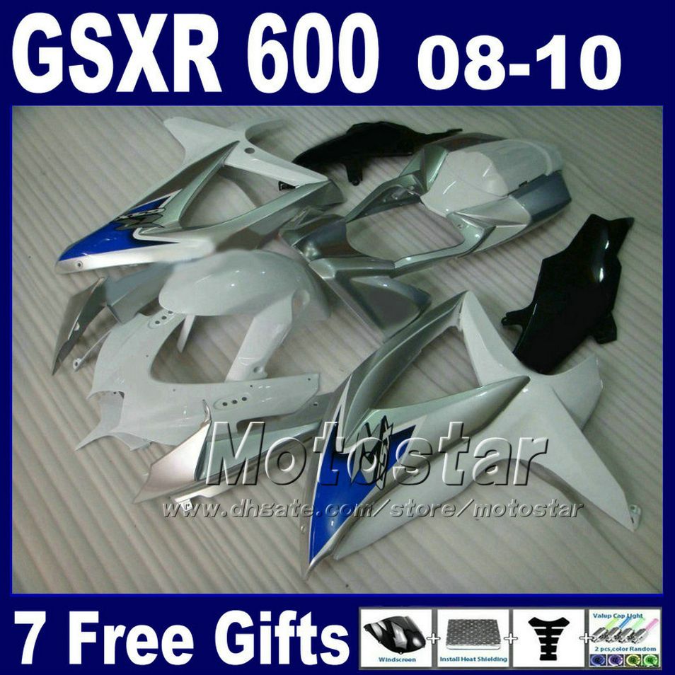 스즈키를위한 오토바이 페어링 키트 08 09 10 GSX-R 600/750 K8 2008 2009 2010 GSXR 750 GSXR 600 ABS 페어링 세트