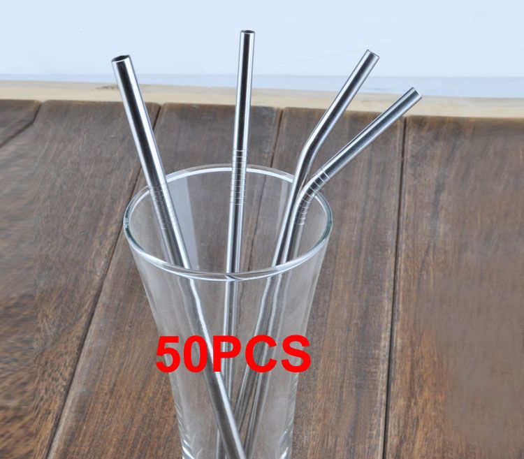 Durable Stainless Steel Drinking Straw Straws Metal For Bar Family
