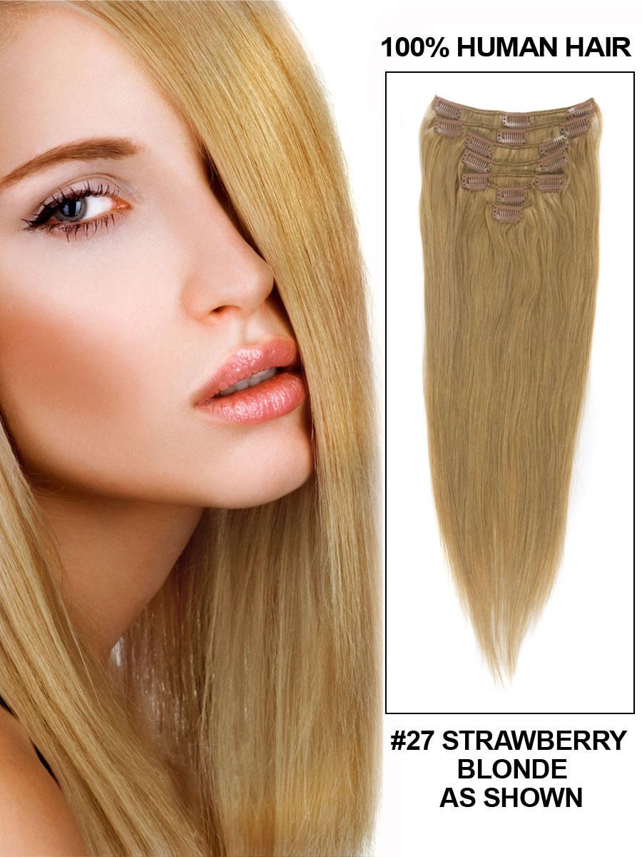 Unit Weight 75g/Totel 100g 6A Grade Clip In/On Human Hair Extensions