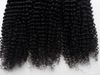 Brasilianska Human Virgin Remy Kinky Curly Hair Weft Naturliga Svart Obehandlat Baby Soft Extensions 100g / st Weaves