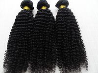 ブラジル人の人間の処女のレミー変態巻き毛の緯糸の自然な黒い未処理の赤ちゃんのソフトエクステンション100g / PCS織物