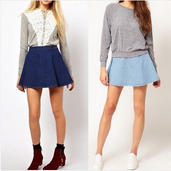 casual mini skirt outfits