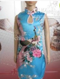 여자 새틴 중국어 드레스 청사 댄스 파티 드레스 Qipao 가운 드레스 파티 드레스 20 PC / lot