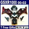 フェアリングキット鈴木GSXR1000 K2 2000 2001 2002ホワイトブルーフェアリングセットGSXR 1000 00 01 02 GSX-R1000 with 7ギフトSA8