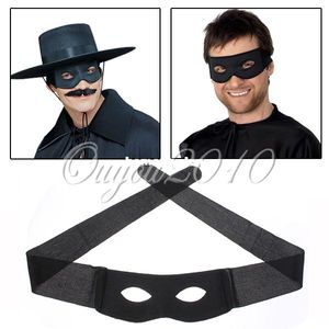ingrosso Abito Di Fantasia Maschile-Black Zorro Hero Bandit Eye Mask Mask Brend Masquerade Ball Carnival Halloween Decorazione Fancy Abito Fancy Costume Mens