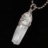 Groothandel 10 stks Charm Natural Silver / Vergulde Clear Rock Crystal Quartz Edelsteen Willekeurige Vorm Stone Hanger Sieraden