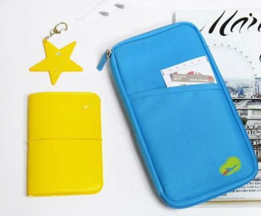 Nuevo Travel Passport ID Card Holder Cosmetic Bag Cover Wallet Purse Organizador funda para iphone 4s 5s para Samsung s3 s4 s5 es
