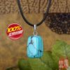 Новое прекрасное популярное цепочка каменное ожерелье подвесной синяя бирюзовая форма.