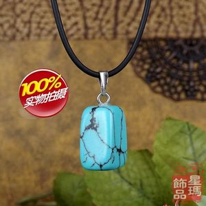 Wholesale tibet turquoise for sale - Group buy NEW FINE Popular chain stone necklace pendant blue turquoise shape