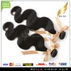 Extensions de cheveux 2pcs / lot Vierge Non Transformés Cheveux Mongols Tisse Vague de Corps Double Trame Bellahair Couleur Naturelle DHL EN VRAC En Gros