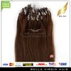 Indyjska Virgin Loop Micro Ring Human Hair Extensions 18-24 cala 1 2 4 27 24 33 1B Prosty 1 g/Strand 100g/Set Bellahair