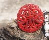 Hand-carved double-sided jade carving. Ssangyong send blessings sent (life). Talisman necklace pendant