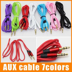 Wholesale Aux Cable Auxiliary Cable 3.5mm Male to Male Audio Cable 1.2M Stereo Car Extension Cable for Digital Device 100pcs up