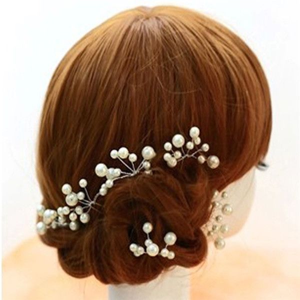 2014 New Fashion Pearl Bridal Hair Jewelry Korean Style Diy