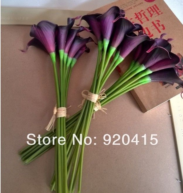 Artificial Flowers ,14 Inch Tall,Mini Real Touch Flowers White Calla