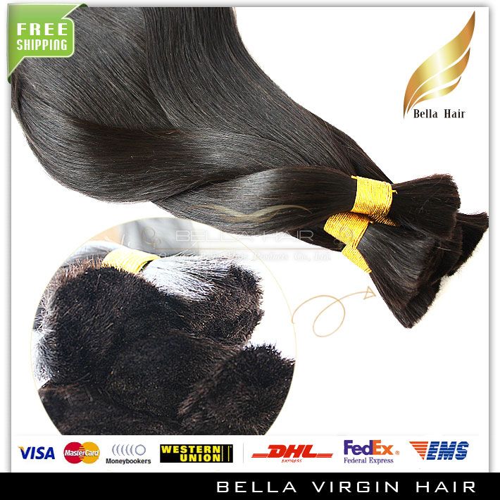 18 20 22 24 26 pollici di colore naturale peli dritti Bulks non trasformati Brasiliani Bulk Bulk 3 Bundles Extensions 5557356 5557356