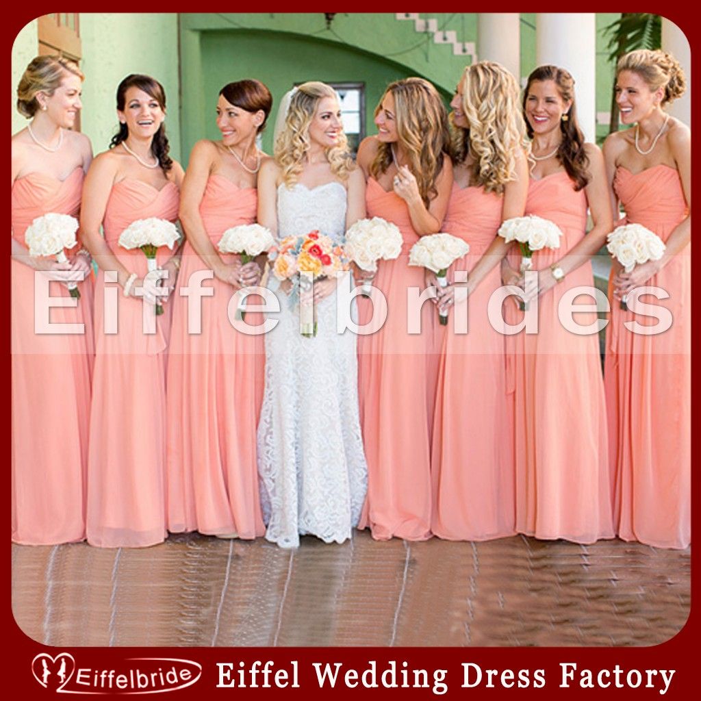  Peach  Colored  Bridesmaid  Dresses  Dress  Nour