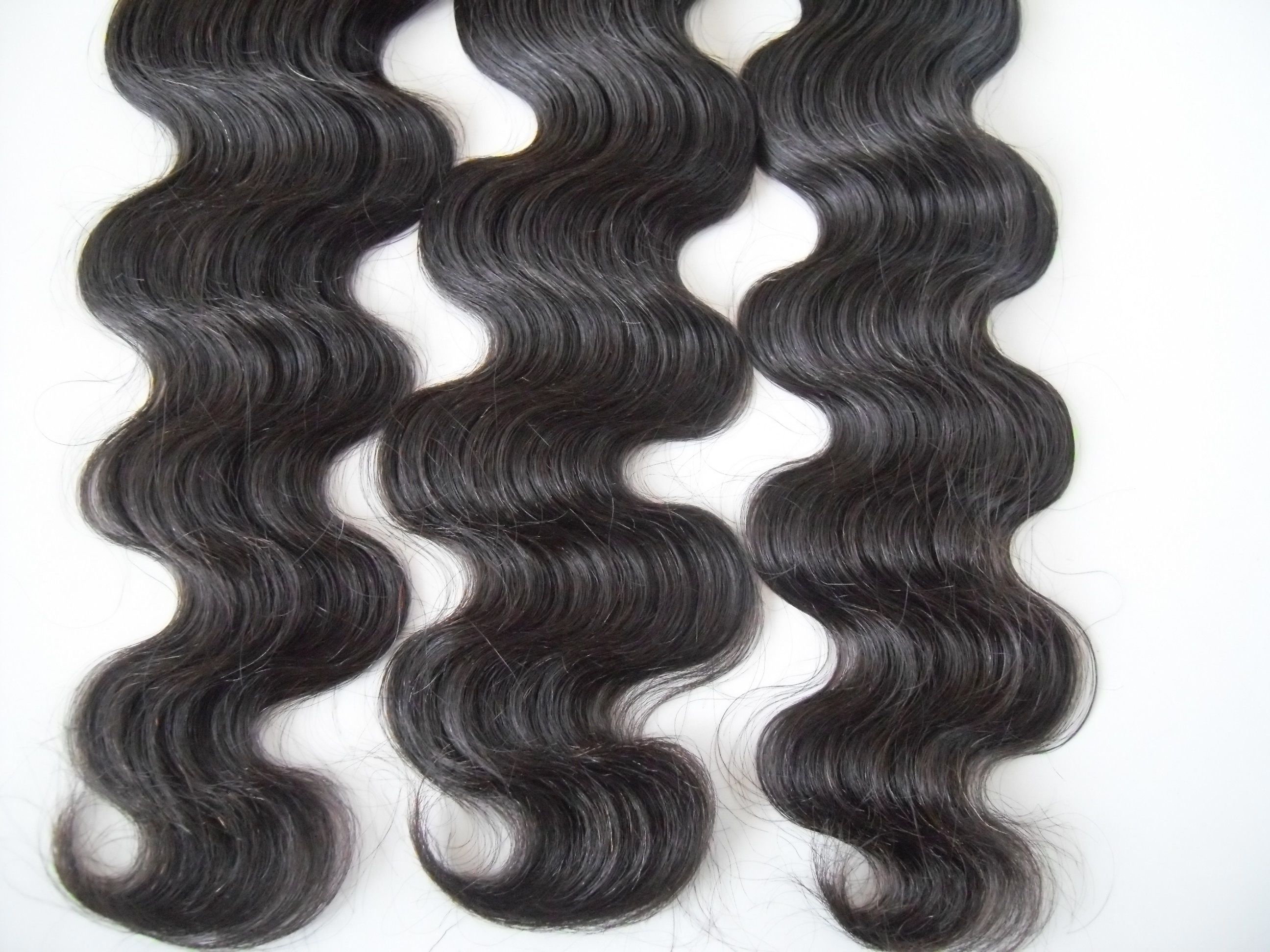 O cabelo virgem humano brasileiro tece onda corporal não processado Natural cor preta trama de cabelo pode ser tingido 100g pacotes