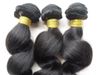 Braziliaanse menselijke maagdelijke remy losse golf haar inslag natuurlijke zwarte onbewerkte baby zachte golvende hair extensions 100g / bundel