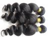Braziliaanse menselijke maagdelijke remy losse golf haar inslag natuurlijke zwarte onbewerkte baby zachte golvende hair extensions 100g / bundel