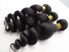 Braziliaanse menselijke maagdelijke remy losse golf haar inslag natuurlijke zwarte onbewerkte baby zachte golvende hair extensions 100g / bundel