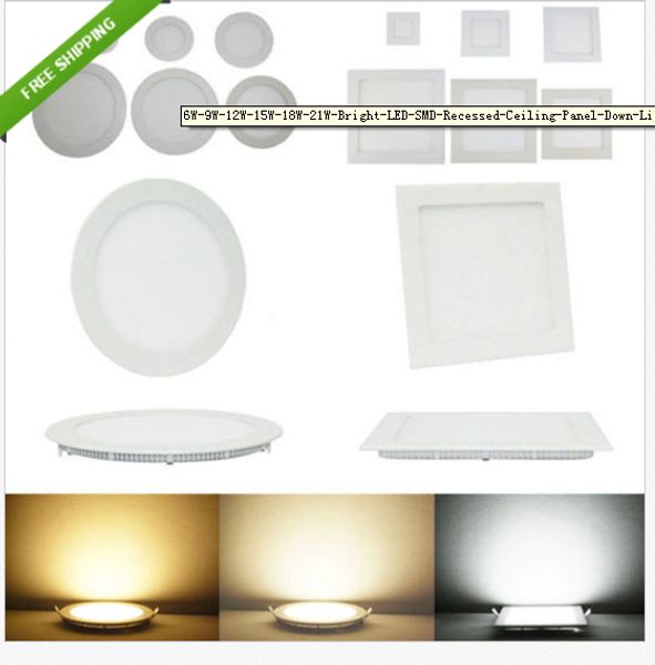 2019 6w 9w 12w 15w 18w Led Recessed Ceiling Panel Down Light Bulb Lamp Round Square Indoor Lights 85 265v Led Driver From Mll836921562 4 48