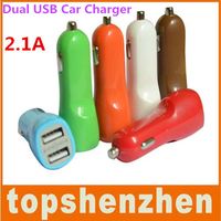 Wholesale 2 A Dual Port USB Car Charger For Iphone c s A Dual USB Car Charger Power Adapter For iphone samsung galaxy S5 S6 LG G3 G4 M8
