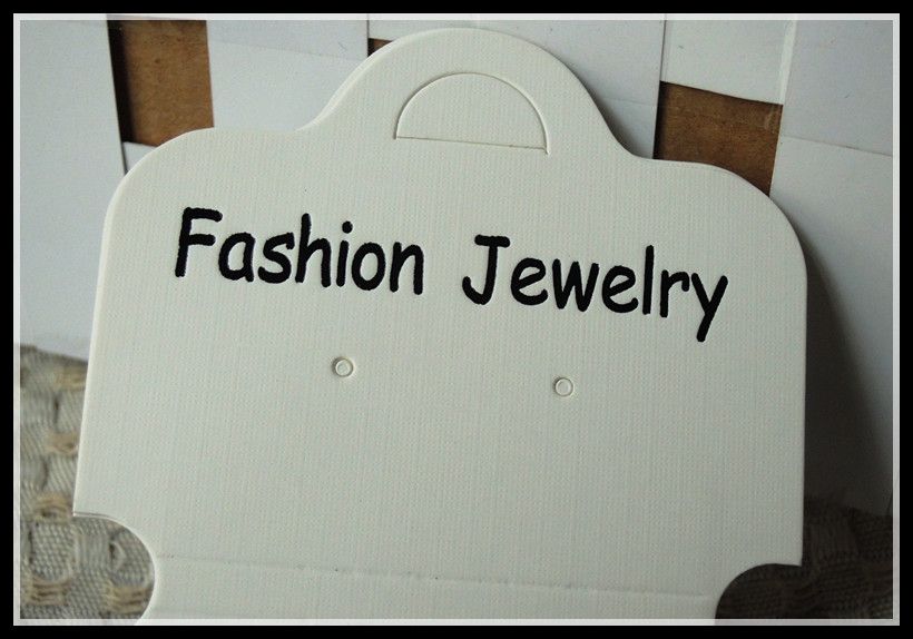 Especialidade marfim branco papelão moda jóias colar embalagem pendurar tags exibir cartões brinco etiqueta exibição pendurado 2167509