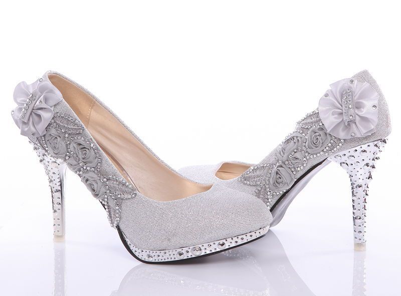 silver heels with tassels