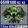 Motorcykelmässa för Suzuki GSX-R 1000 K3 2003 2004 GSXR 1000 03 04 GSXR1000 Blue ABS Plastic Fairing Kit SF30 +7 Gifts