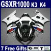 Motorcykelmässa för Suzuki GSX-R 1000 K3 2003 2004 GSXR 1000 03 04 GSXR1000 Blue ABS Plastic Fairing Kit SF30 +7 Gifts