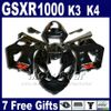 Kit de carenagem de alta qualidade para SUZUKI GSXR 1000 K3 2003 2004 GSX-R1000 carenagens GSXR1000 03 04 conjunto de motobike preto brilhante SF44