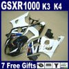 Kit de carenagem de alta qualidade para SUZUKI GSXR 1000 K3 2003 2004 GSX-R1000 carenagens GSXR1000 03 04 conjunto de motobike preto brilhante SF44