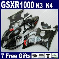 Wholesale Motorcycle fairings set for SUZUKI GSX R K3 GSXR GSXR1000 all glossy black ABS plastic fairing kit SF45