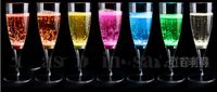 Wholesale 6 CM Acrylic Liquid active LED Champagne Glass Cup light up LED Flash Champagne Glass Drink Cup club bar wedding supply
