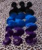 Oxette blaue Ombre-Haarwebart-Verlängerungs-Körperwelle, zwei Tonfarbe # 1b / Blau 3pcs Los, indisches reines Menschenhaar 3 Bündel
