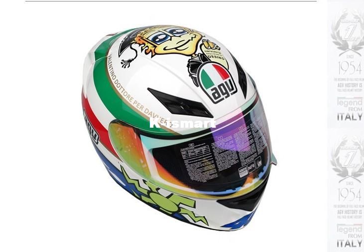 Acquista Il Trasporto Libero, Migliori Caschi Da Moto Casco Integrale  Vettura Sportiva Casco AGV K3 Rossi Fiore Dr. Autentici DItalia A 363,28 €  Dal Laf_yang | It.DHgate.Com